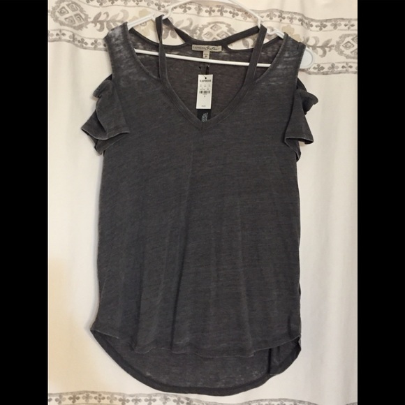 Express Tops - Express cold shoulder tee